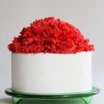 Christmas Cake with Chocolate Ruffle Curls
