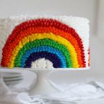 Rainbow Ruffle Birthday Cake