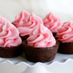 Chocolate Cookie Cups with Strawberry Buttercream