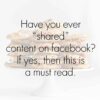 How Sharing Images on Facebook can Get You Sued.