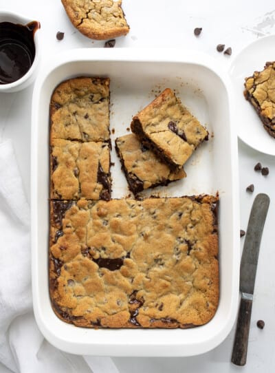 Hot Fudge Chocolate Chip Cookie Bars I Am Baker