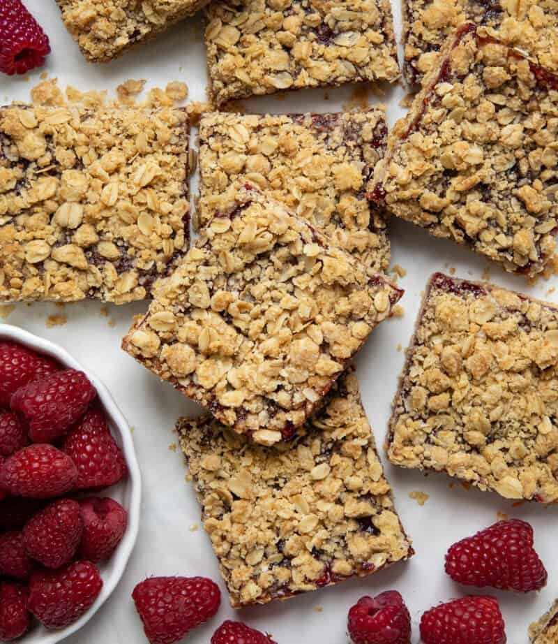 Raspberry Oatmeal Crumble Bars I Am Baker