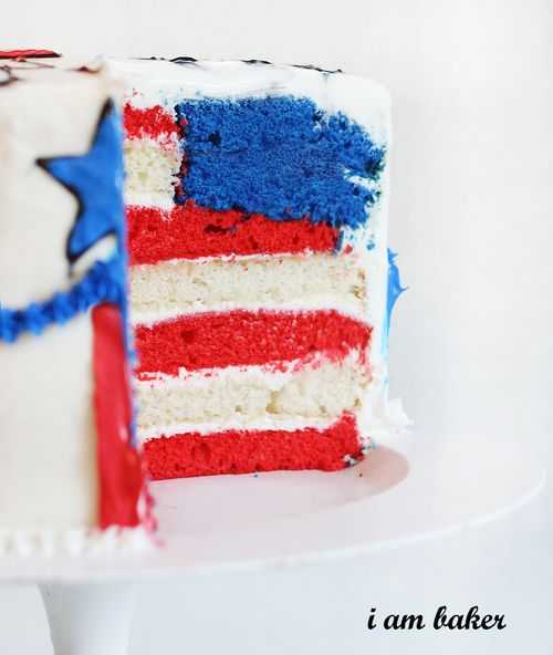 Fourth of July Cake {Surprise Inside Cake!} - i am baker