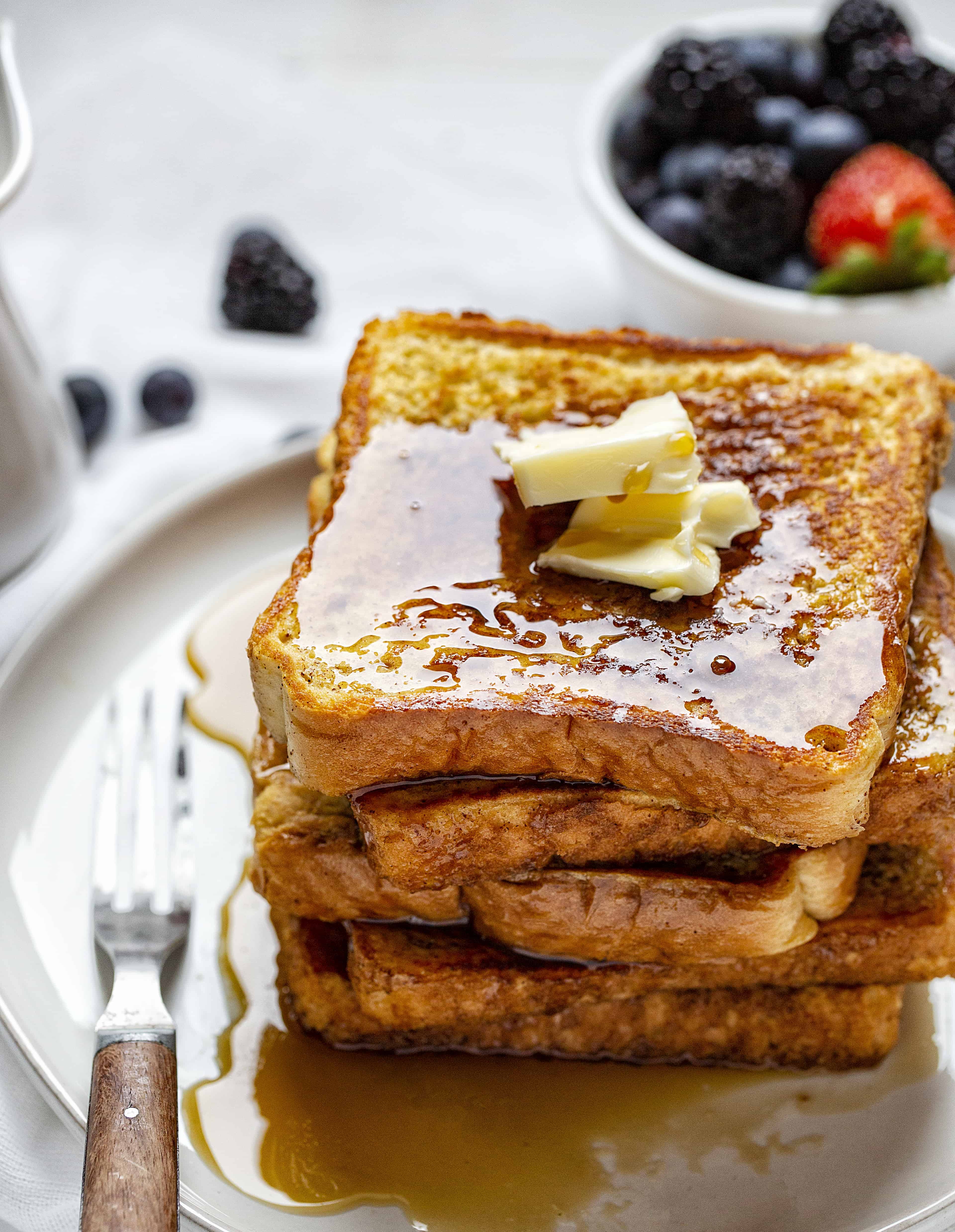 How to Make French Toast and then stack and serve French Toast. 