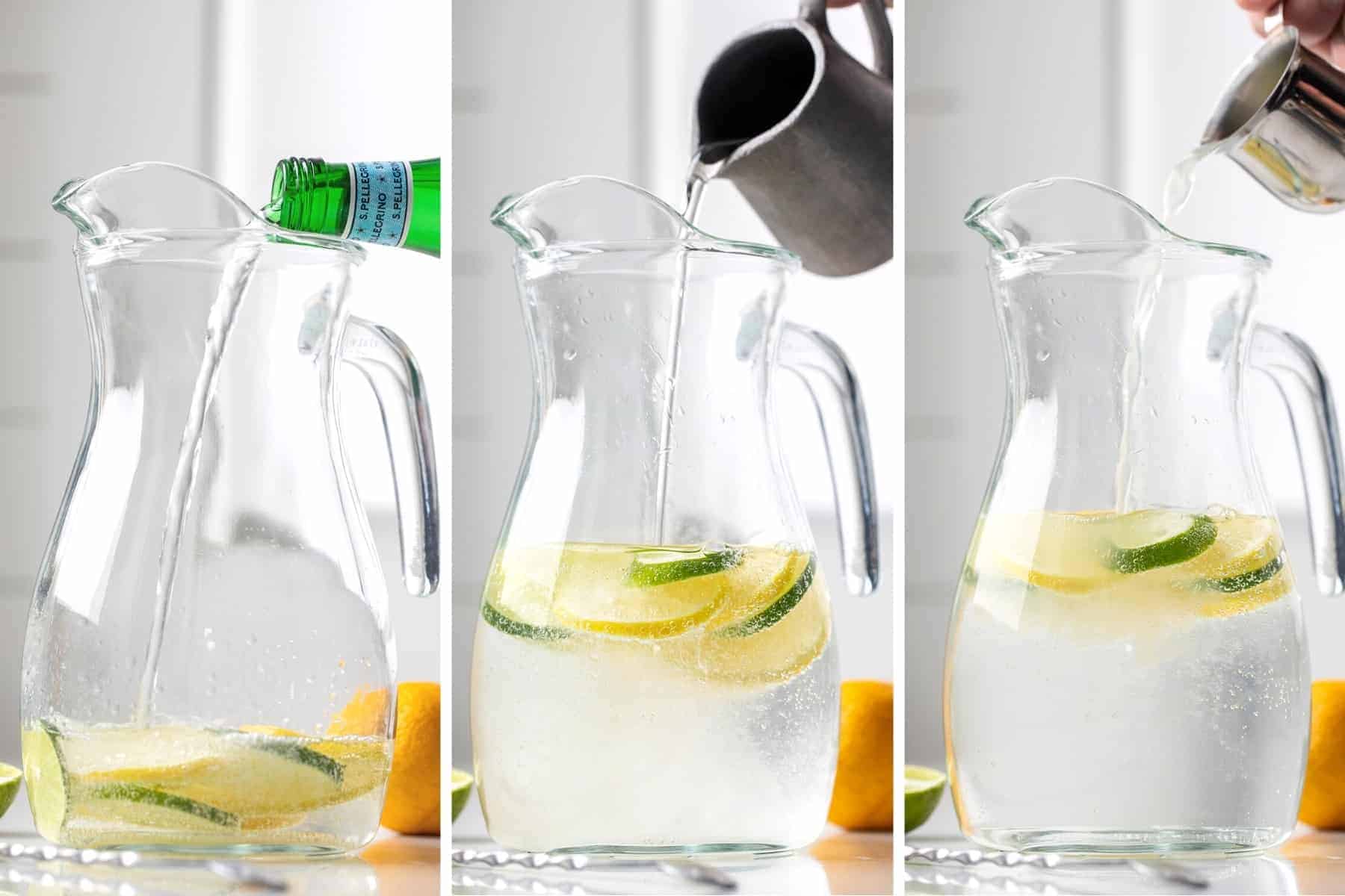 Adding Ingredients to Make Homemade Lemon Lime Soda