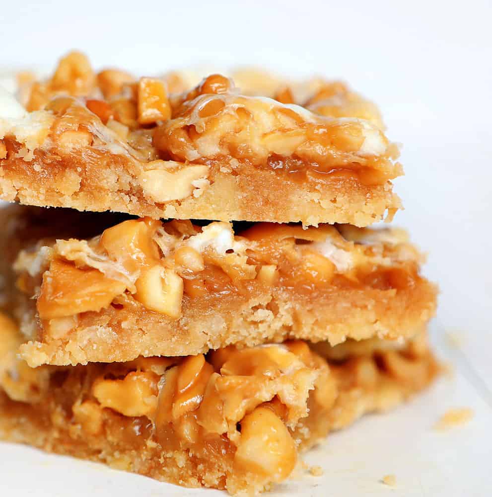 caramel cashew bars
