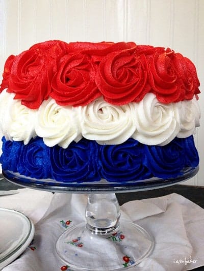 Patriotic Rose Cake