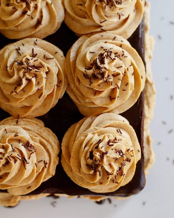 Chocolate Pumpkin Cake with Pumpkin Whipped Frosting