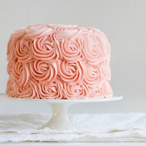 pink rose cake