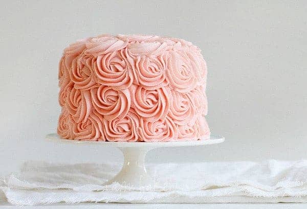 Gender Reveal Rosette Cake