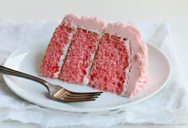 pink slice cake