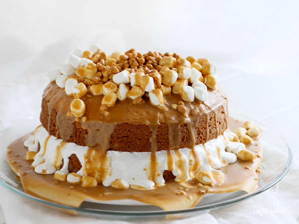 Butterscotch Cake with Birthday Topper