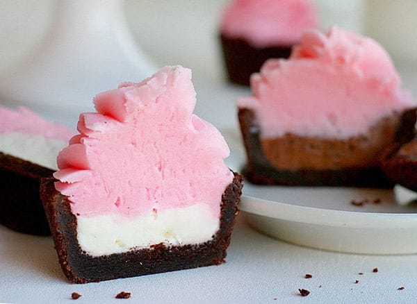 Neapolitan Chocolate Cookie Cups