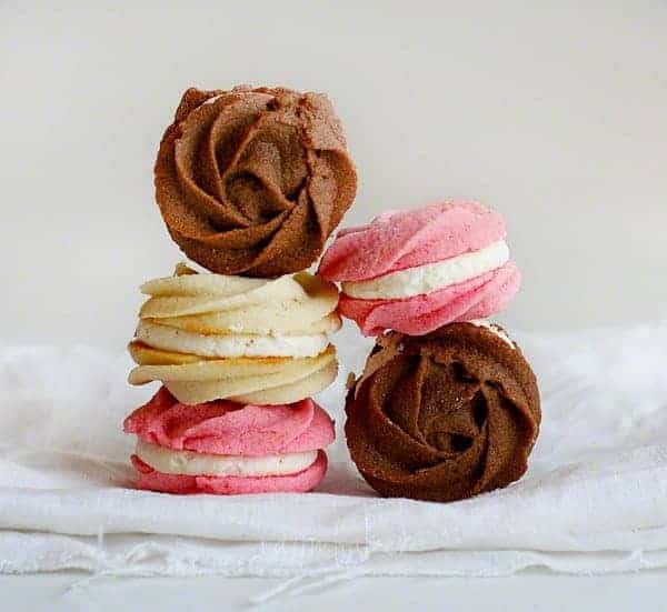 Neapolitan Rose Spritz Cookies! 