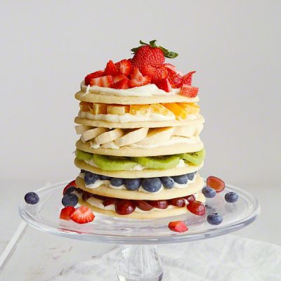 rainbow fruit pizza cake