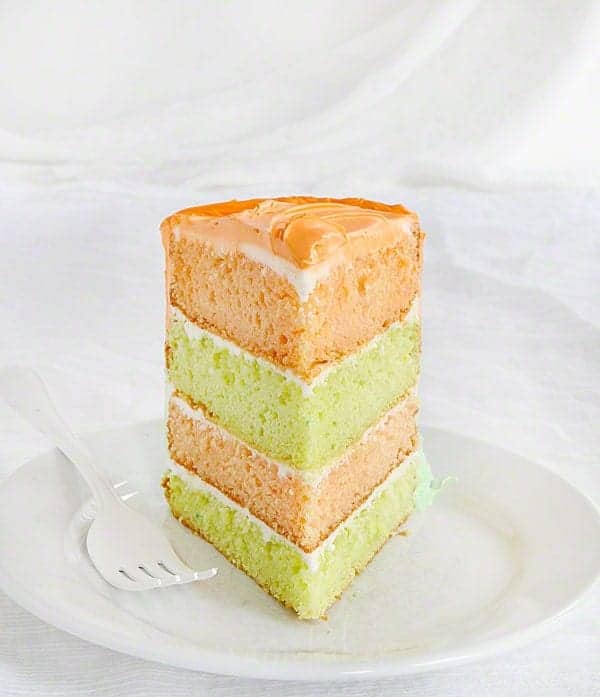 Spring Cake! Lime and Orangesicle layers of beauty!