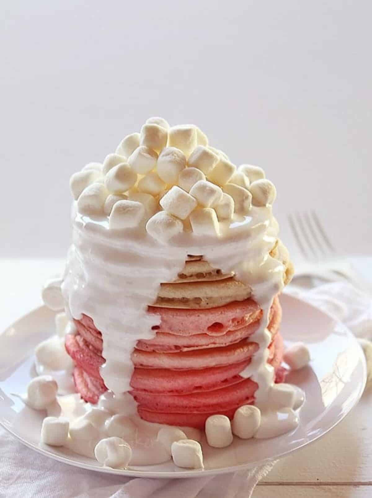 Pink Pancakes i am baker