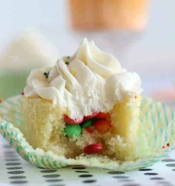 Vanilla Cupcakes with a Surprise Inside! i am baker