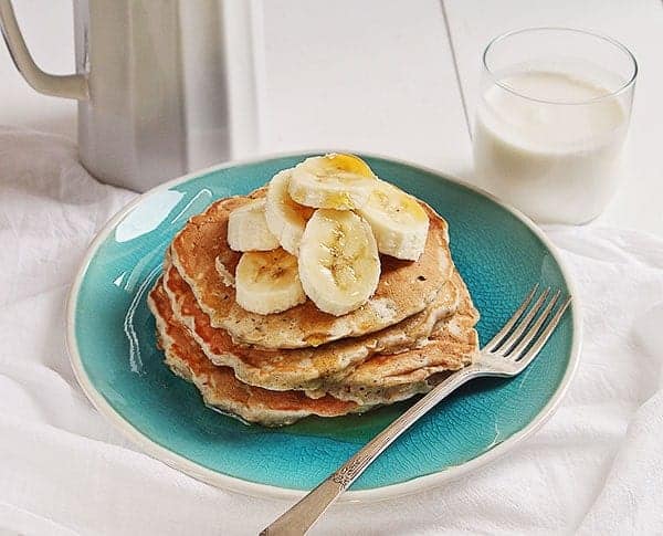 Banana Oat Pancakes #breakfast #recipe 