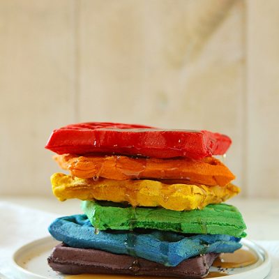 Rainbow Waffles