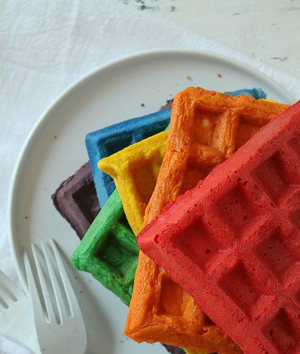 Rainbow Waffles