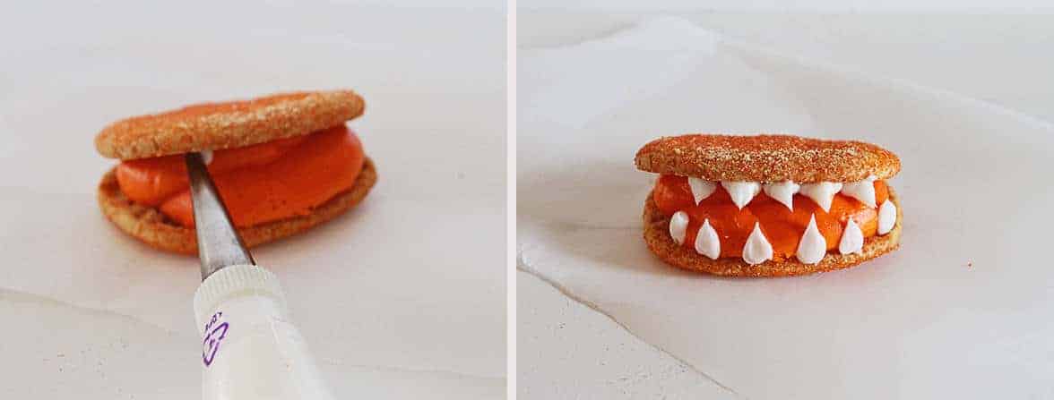 Tutorial on How to Make Monster Cookies #halloween #cookies #buttercream #iambaker
