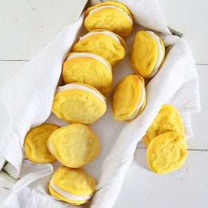Lemon Sugar Cookie Sandwich Cookies