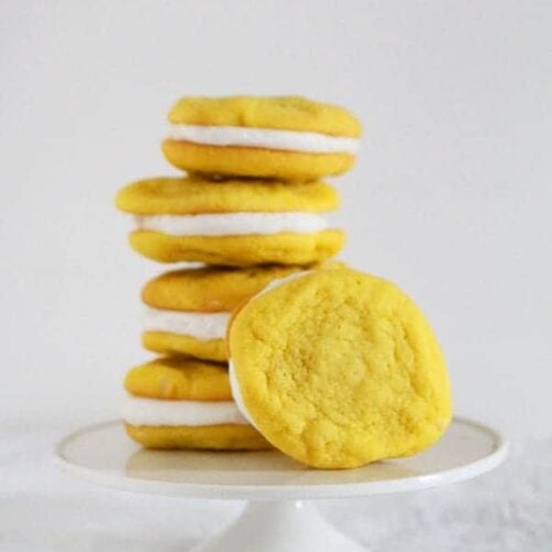 Lemon Sugar Cookie Sandwiches