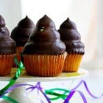 Mardi Gras Hi-Hat Cupcakes