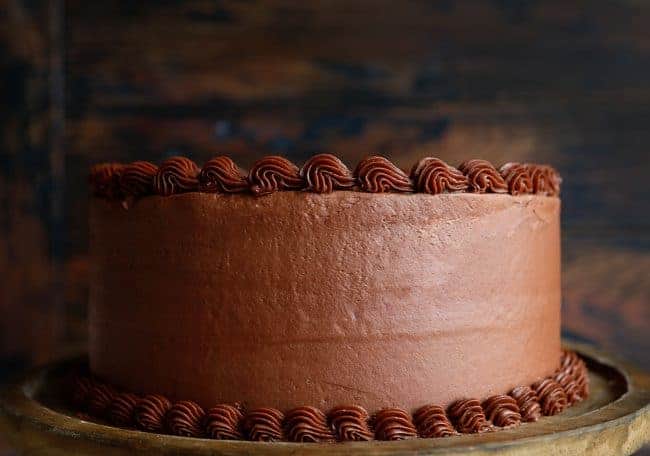 Chocolate Cake on Cake Stand
