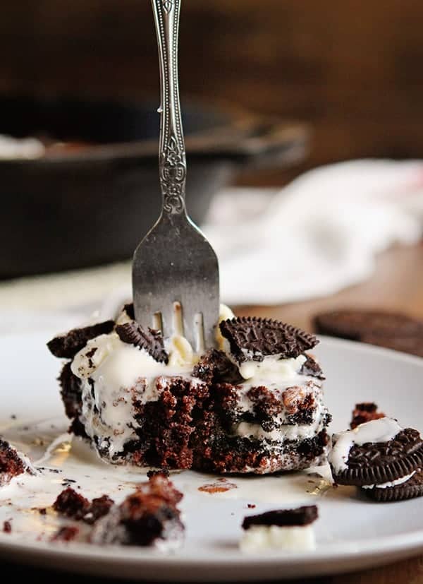 Ingredients for Skillet Oreo Brownies