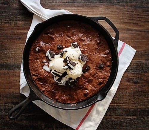 Oreo Brownie in a Skillet