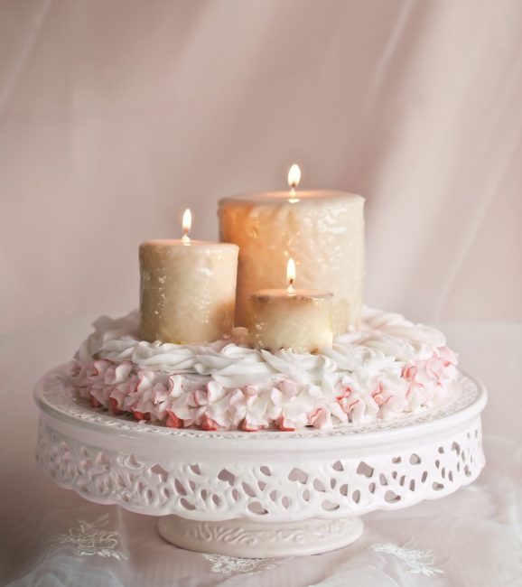 Candle Rose Surprise Inside Cake from iambaker.net