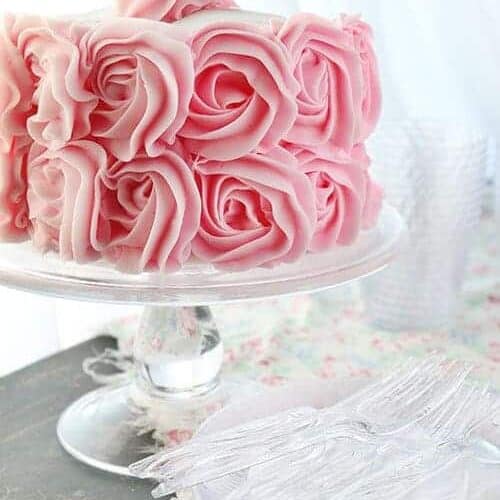 Pink Ombre Rose Cake