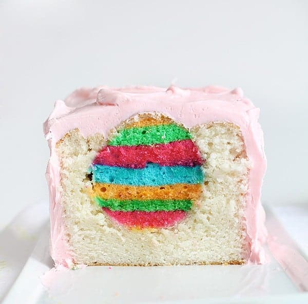 Rainbow Surprise Inside Cake Recipe 