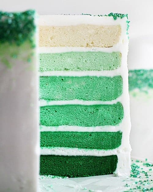 Green Ombre Layer Cake