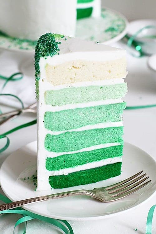 Green Ombre Cake