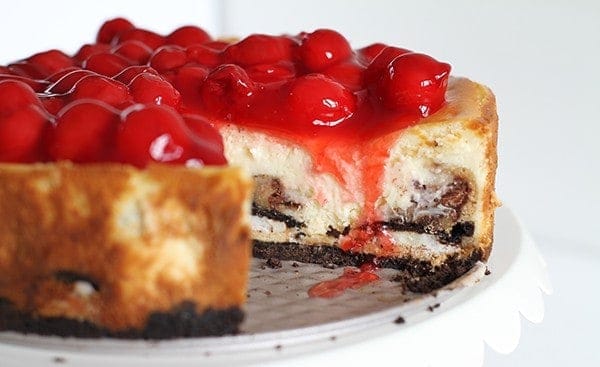 Cherry Cheesecake with Oreos and Chocolate Chip Cookie!