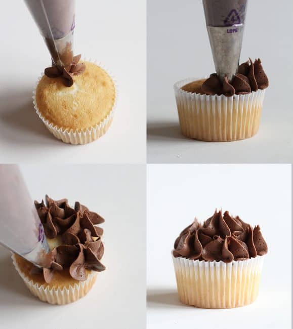 Easy Piping on Cupcakes