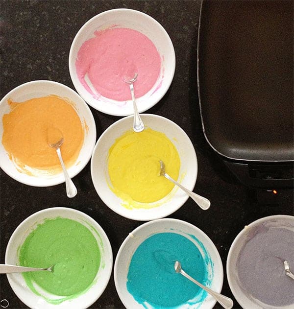 Tips on how to make the Perfect Rainbow Pancakes! #pancakes #rainbow 