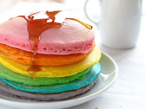 Rainbow Pancakes on the Griddle - From Michigan To The Table