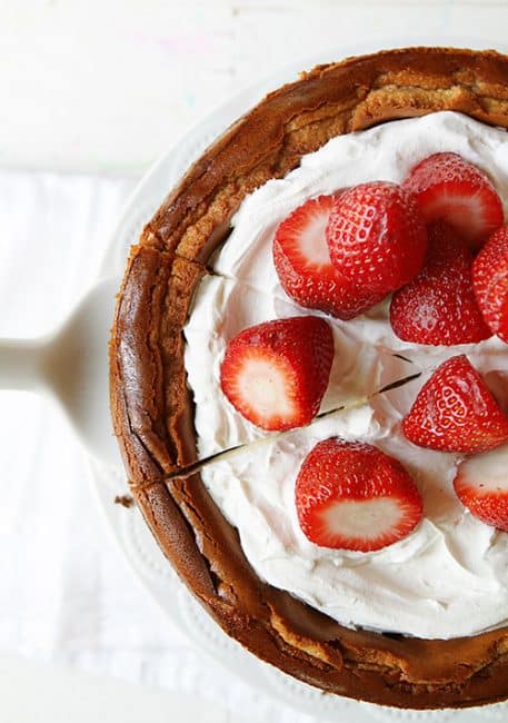 Fake Food Medium Glazed Strawberry Cheesecake with White Cream 6x2.” $20 