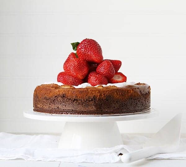 $20 Fake Food Medium Glazed Strawberry Cheesecake with White Cream 6x2.” 