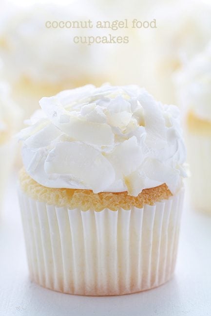 Coconut Angel Food Cupcakes!