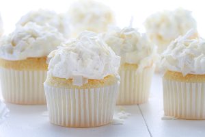 Coconut Angel Food Cupcakes!