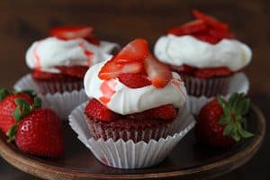 Red Velvet Strawberry Shortcake Cupcakes!