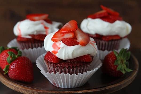 Easy Red Velvet Strawberry Shortcake Cupcakes