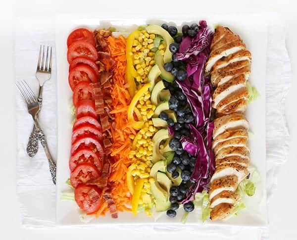 Grilled Chicken Rainbow Cobb Salad!