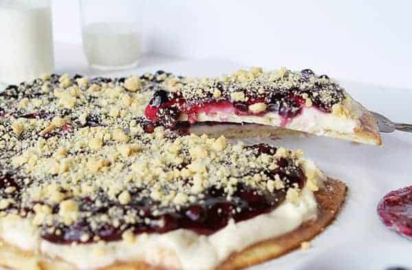 Rustic Blueberry Dessert Pizza!