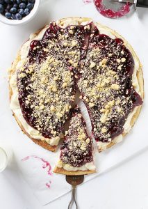 Rustic Blueberry Dessert Pizza!